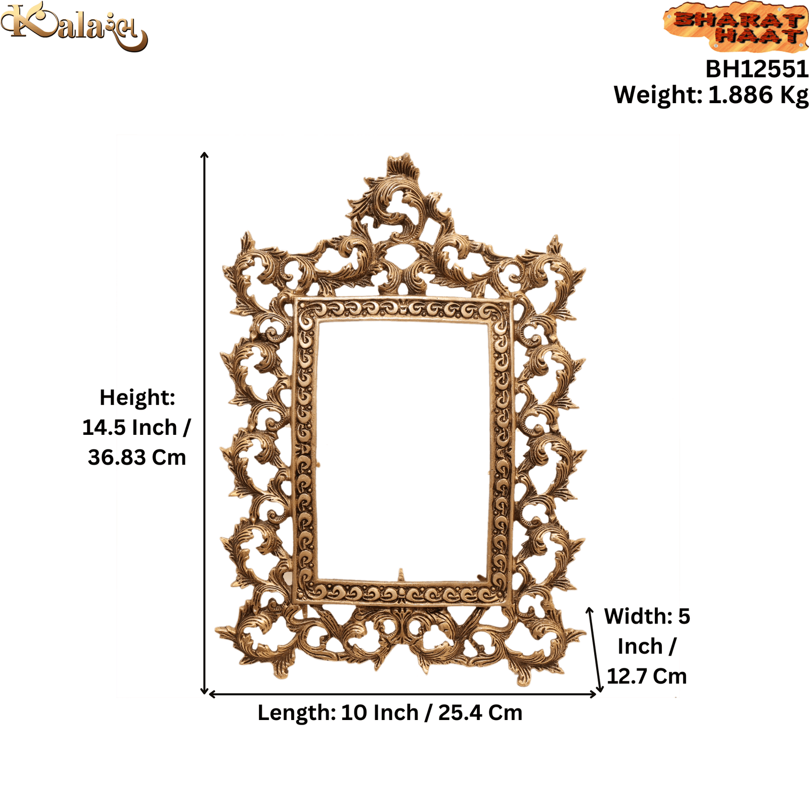 brass Photo Frame Table Standing 14.5 Inch KBH12551 brass Photo Frame Table Standing 14.5 Inch KBH12551