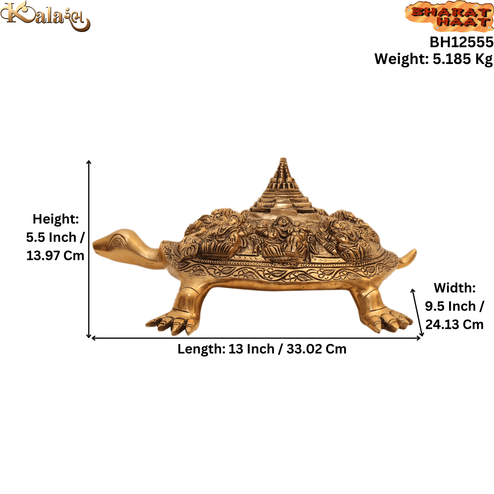 brass Asthalaxmi Tortoise 5.5 Inch KBH12555 brass Asthalaxmi Tortoise 5.5 Inch KBH12555
