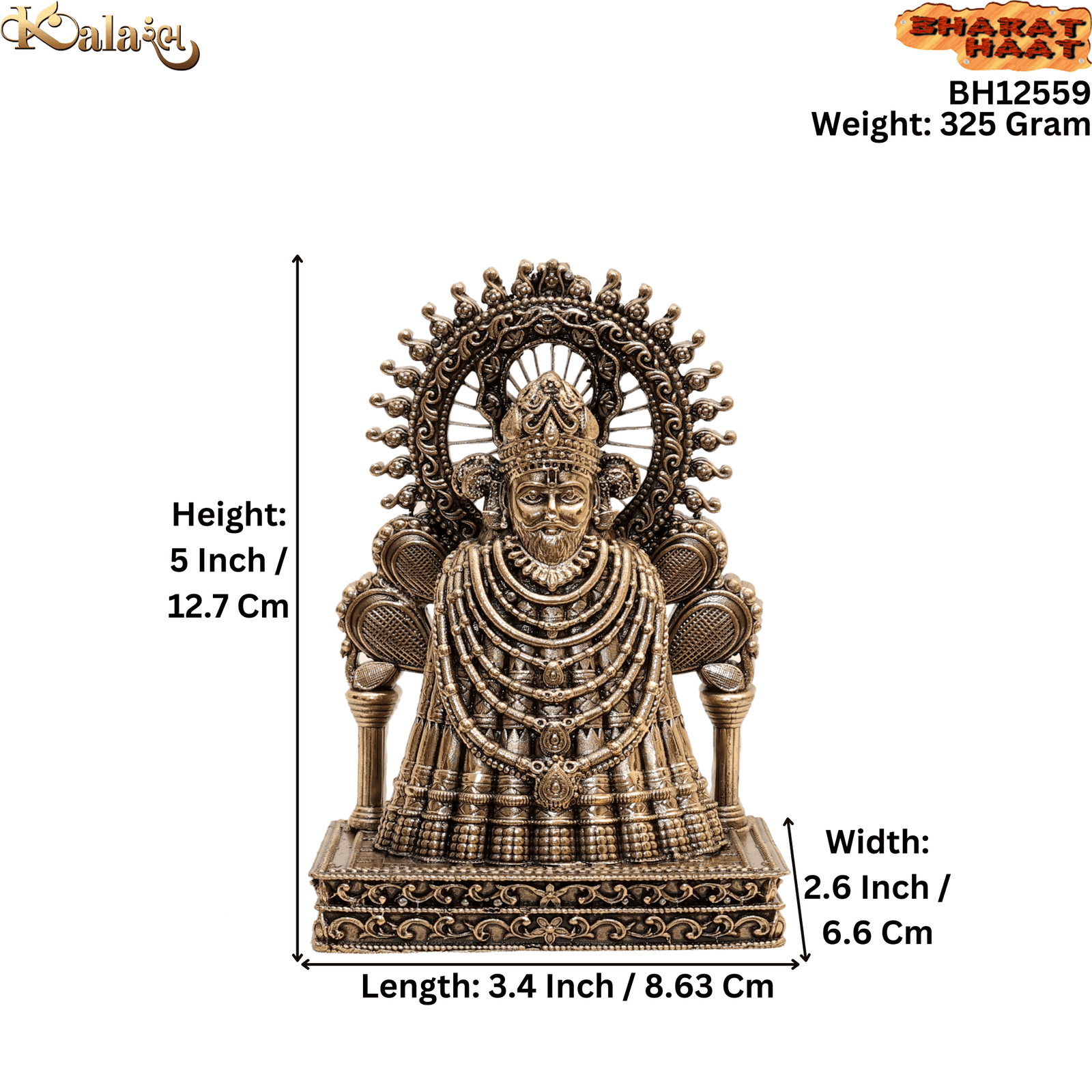 brass khatusham 5 Inch KBH12559 brass khatusham 5 Inch KBH12559Brass KhatuShyam Idol