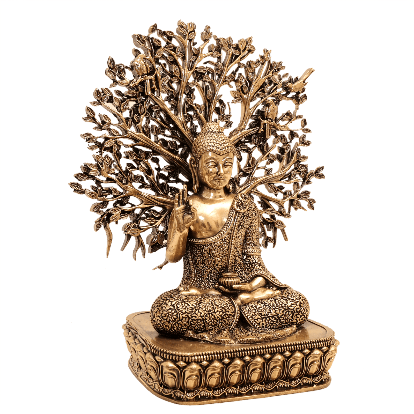 brass Buddha With Tree 9.8 Inch KBH12567 brass Buddha With Tree 9.8 Inch KBH12567