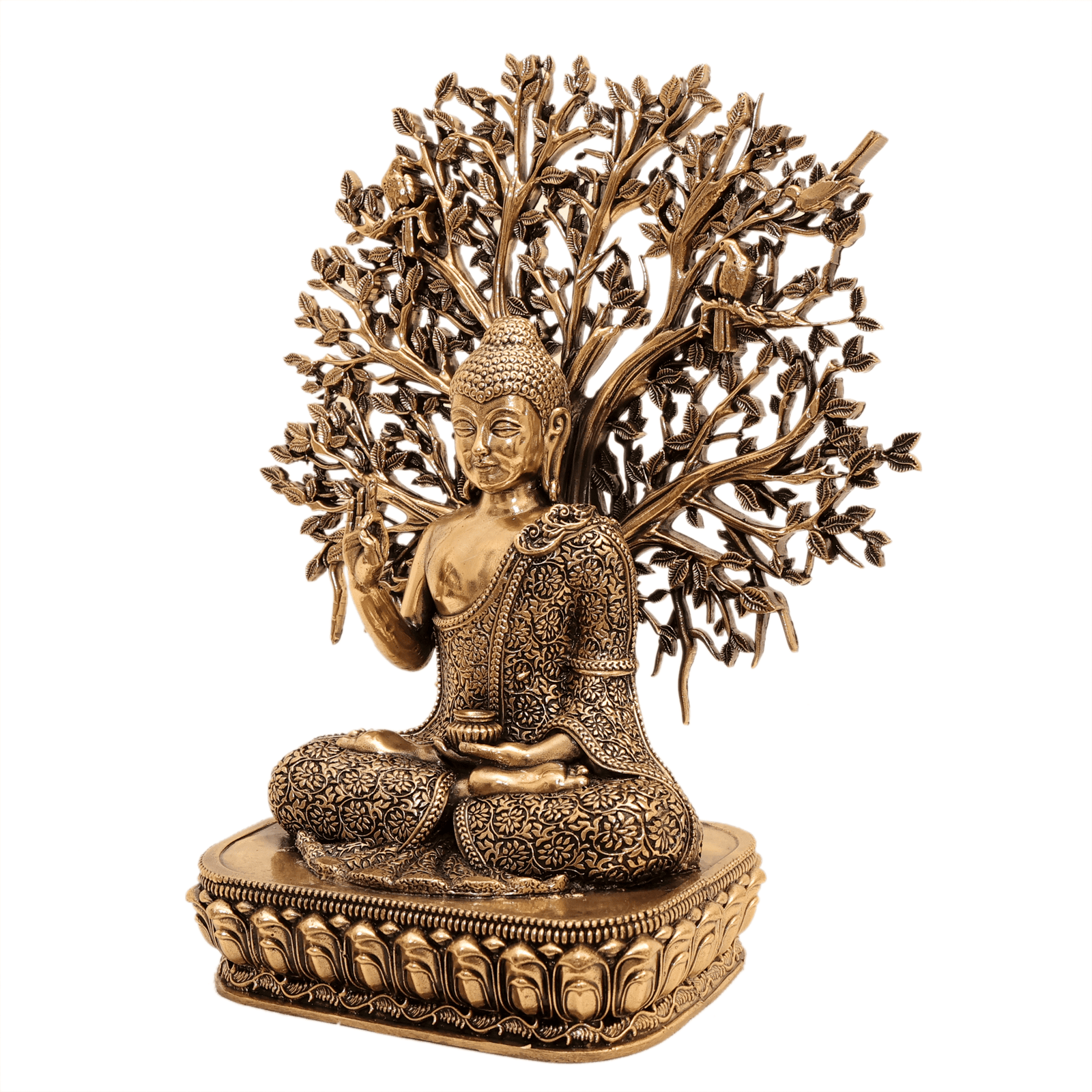 brass Buddha With Tree 9.8 Inch KBH12567 brass Buddha With Tree 9.8 Inch KBH12567