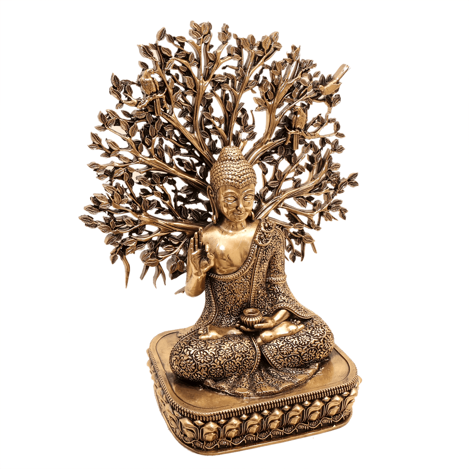 brass Buddha With Tree 9.8 Inch KBH12567 brass Buddha With Tree 9.8 Inch KBH12567