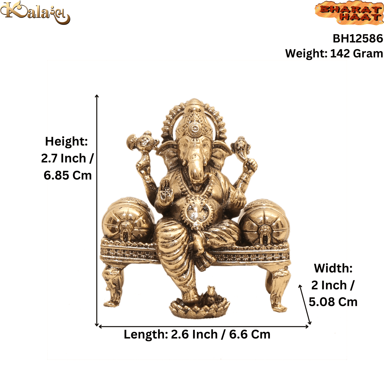 brass Sofa Ganesh 2.7 Inch KBH12586 brass Sofa Ganesh 2.7 Inch KBH12586