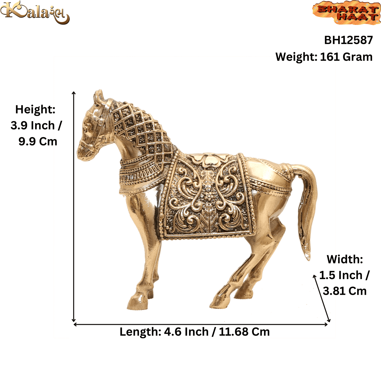 brass Horse 3.9 Inch KBH12587 brass Horse 3.9 Inch KBH12587