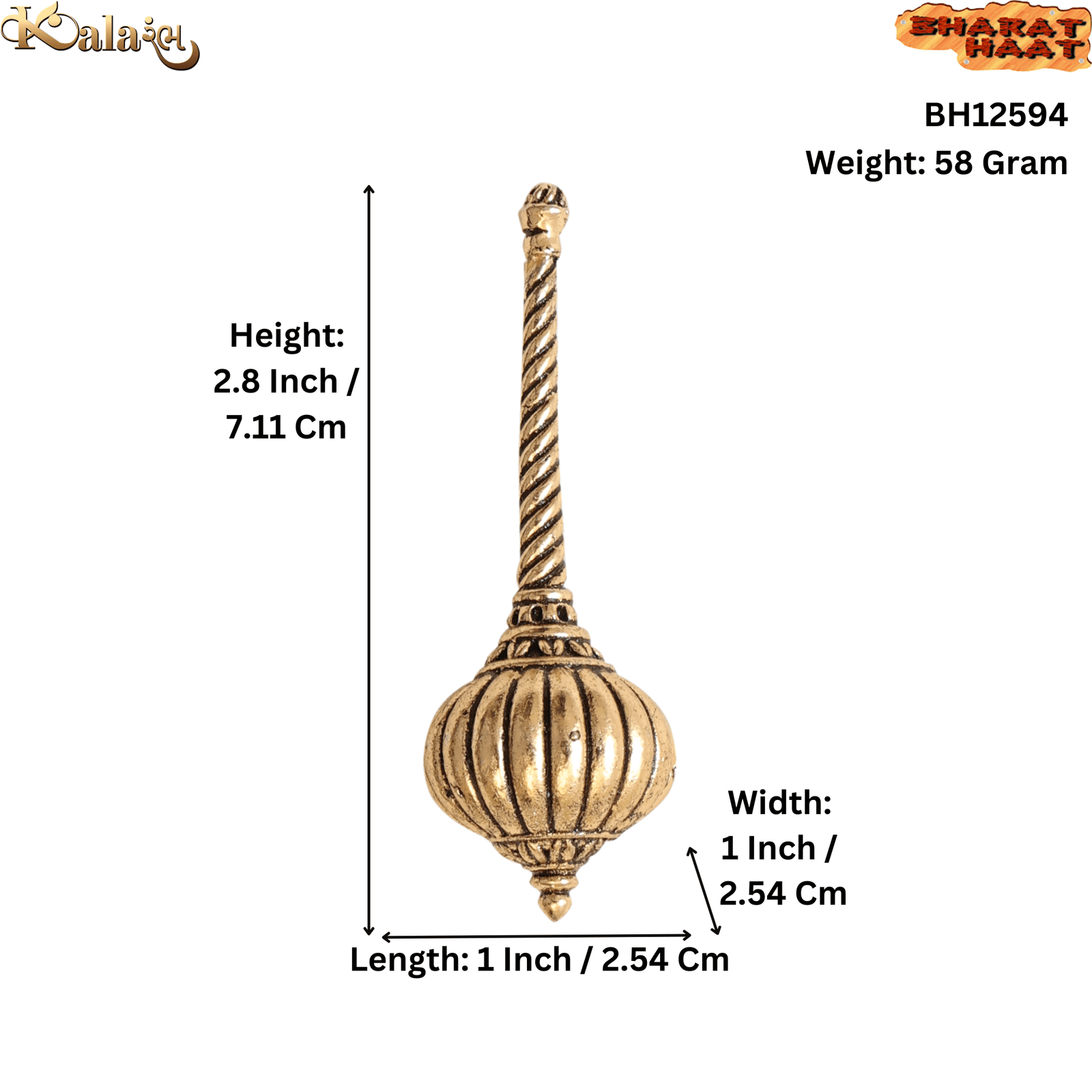 brass Gada 2.8 Inch KBH12594 brass Gada 2.8 Inch KBH12594