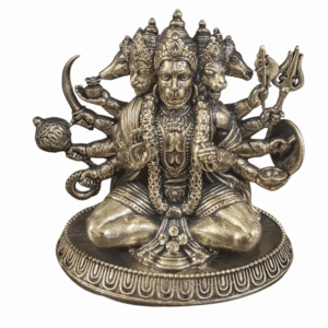 KALARAMBH Brass Panchmukhi Hanuman 4 Inch, 1 Pcs