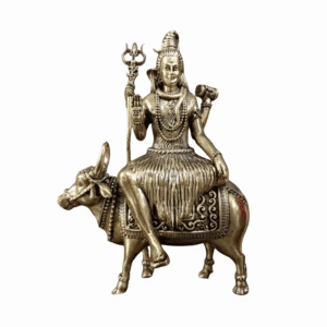 KALARAMBH Brass Shivji On Nandi 6 Inch, 1 Pcs