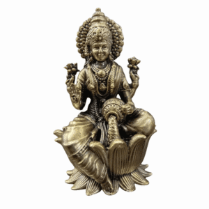 KALARAMBH Brass Lakshmi On Kamal 3 Inch, 1 Pcs