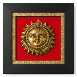 KALARAMBH Brass & Fiber Sun Frame 7.8 Inch, 1 Pcs
