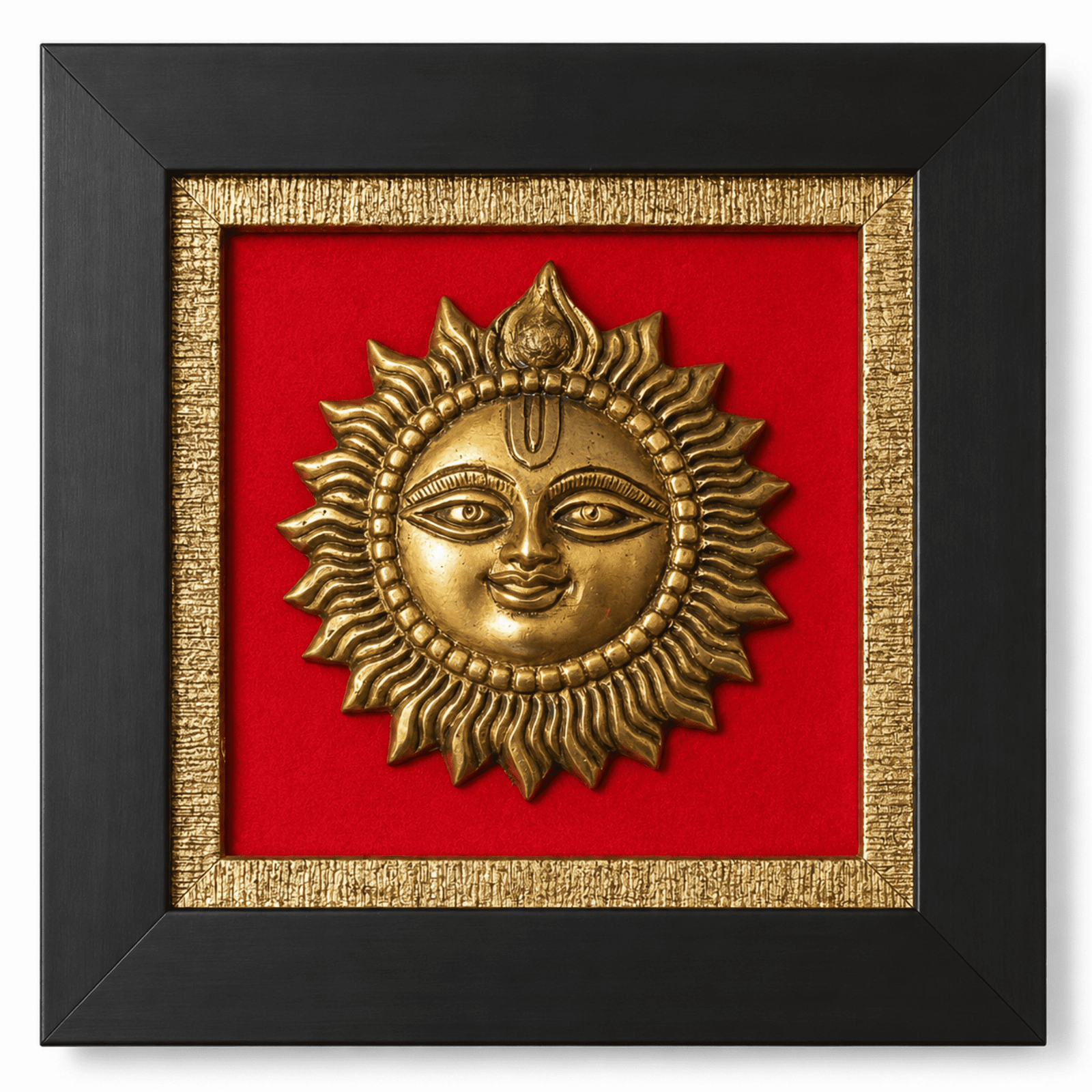 KALARAMBH Brass & Fiber Sun Frame 7.8 Inch, 1 Pcs KALARAMBH Brass & Fiber Sun Frame 7.8 Inch, 1 Pcs