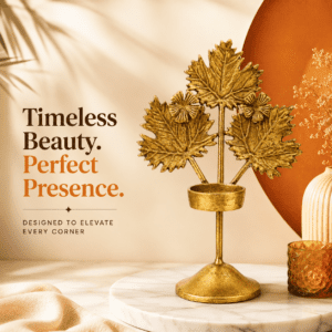 Brass Candle Stand With Tree 8.5 Inch KBH10513