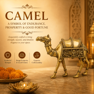 Brass Camel Statue 3.7 Inch – Handmade Home Décor Showpiece