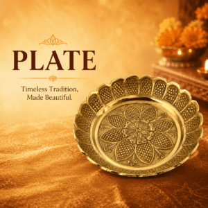 Brass Plate 3.5 Inch – Handmade Pooja & Décor Plate