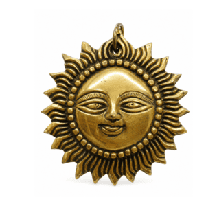 KALARAMBH Brass Sun 3.8 Inch, 1 Pcs