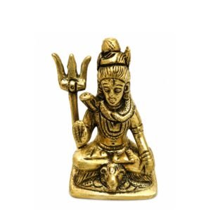 KALARAMBH Brass Shiv Sankar 2.6 Inch, 1 Pcs