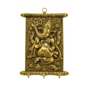 KALARAMBH Aluminium Ganesha Wall Hanging 9 Inch, 1 Pcs