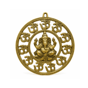 KALARAMBH Aluminium Ganesha Wall Hanging 8.8 Inch, 1 Pcs