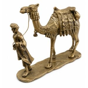 KALARAMBH Brass Camle With Man 6.5 Inch, 1 Pcs