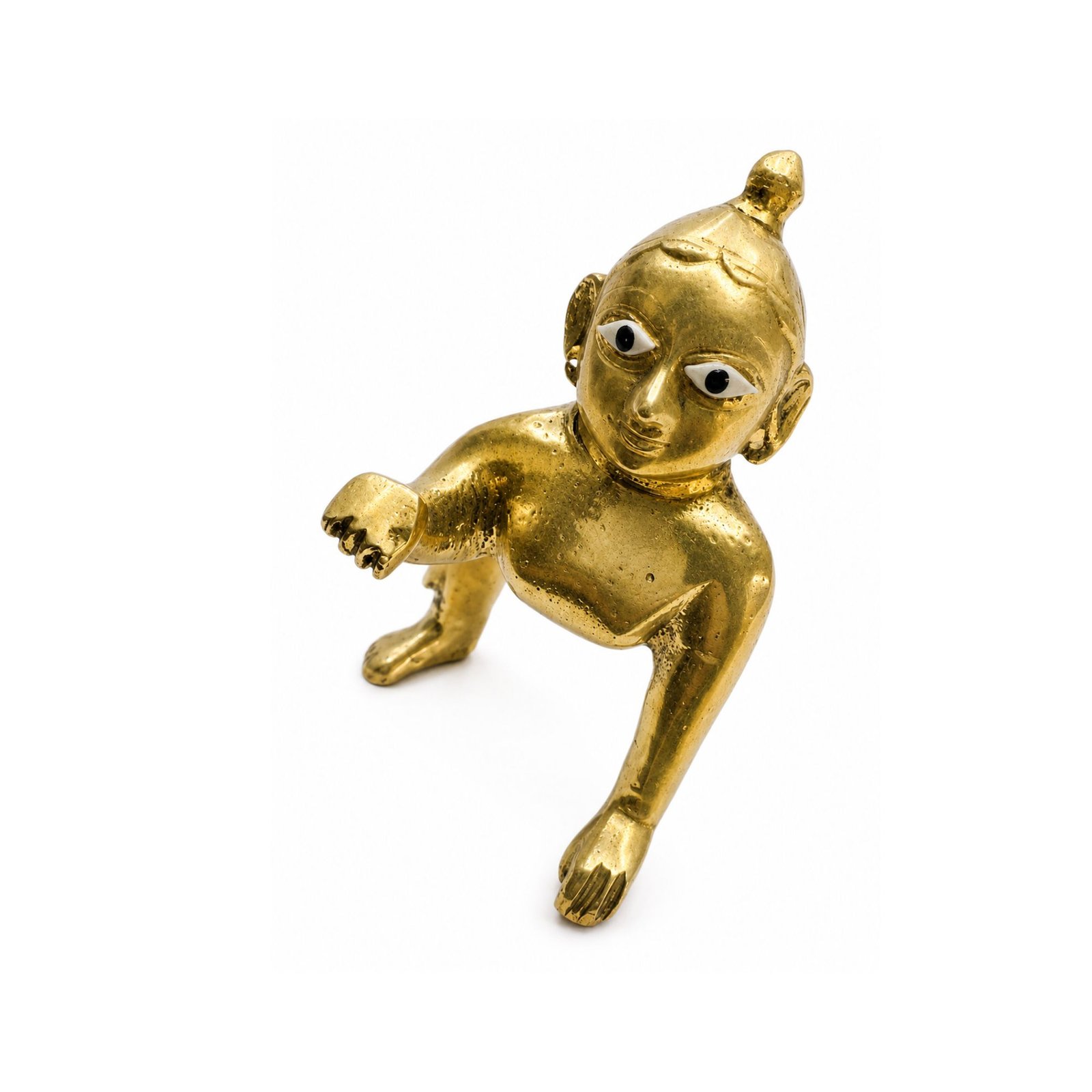 KALARAMBH Brass Bal Krishna 3.2 Inch, 1 Pcsc KALARAMBH Brass Bal Krishna 3.2 Inch, 1 Pcsc