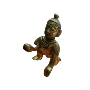 KALARAMBH Brass Bal Krishna 3.2 Inch, 1 Pcs