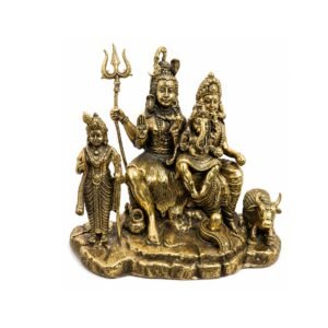 KALARAMBH Brass Shiv Parivar 4.8 Inch, 1 Pcs