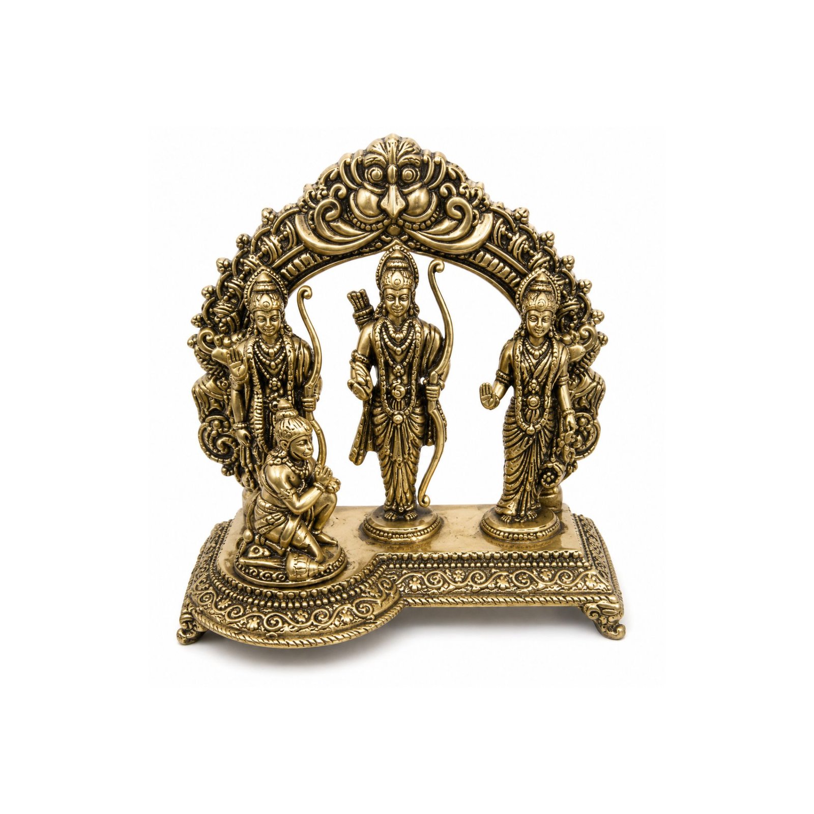 KALARAMBH Brass Ram Darbar 3.8 Inch, 1 Pcs KALARAMBH Brass Ram Darbar 3.8 Inch, 1 Pcs