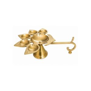 KALARAMBH Brass Aarati 2.5 Inch, 1 Pcs