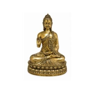 KALARAMBH Brass Buddha 6.3 Inch, 1 Pcs