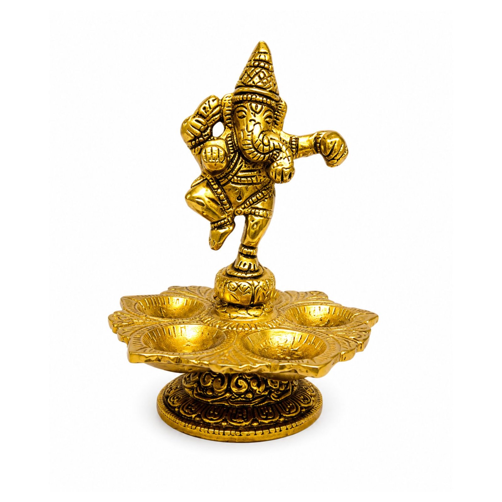 KALARAMBH Alluminium Ganesha Diya 5 Inch, 1 Pcs KALARAMBH Alluminium Ganesha Diya 5 Inch, 1 Pcs