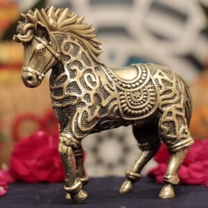 KALARAMBH Brass Horse 3 Inch, 1 Pcs
