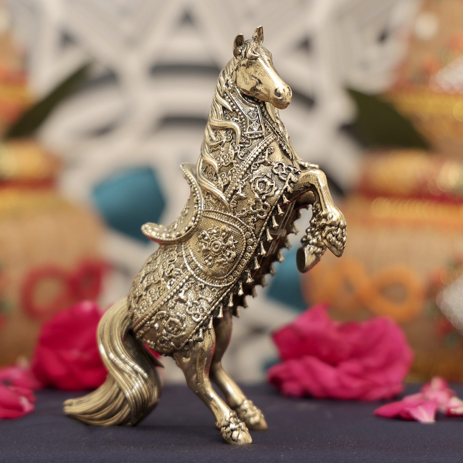 KALARAMBH Brass Jumping Horse 2.8 Inch, 1 Pcs KALARAMBH Brass Jumping Horse 2.8 Inch, 1 Pcs