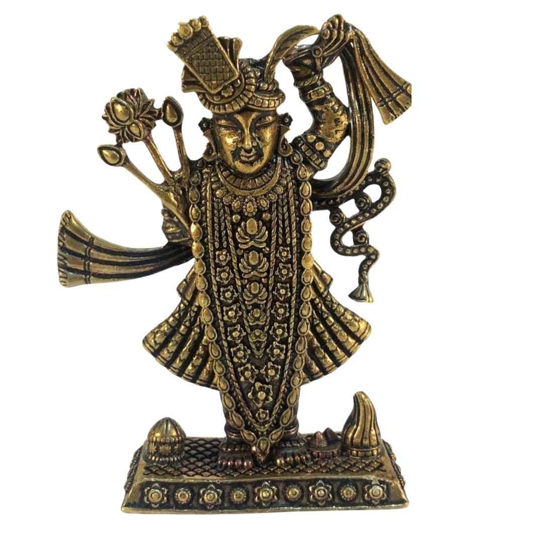 Brass Shreenathji 3 Inch BH09334 Brass Shreenathji 3 Inch BH09334