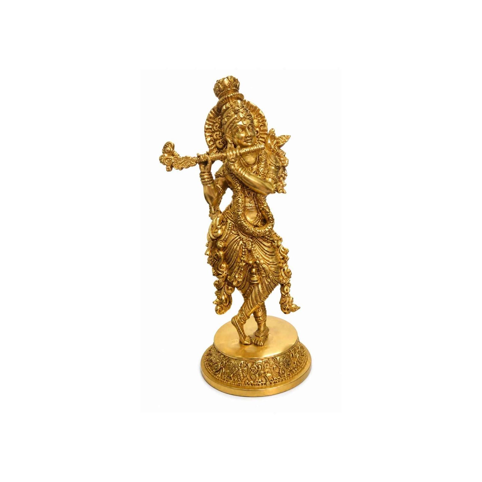 Brass Krishna 9.1 Inch BH10836 Brass Krishna 9.1 Inch BH10836