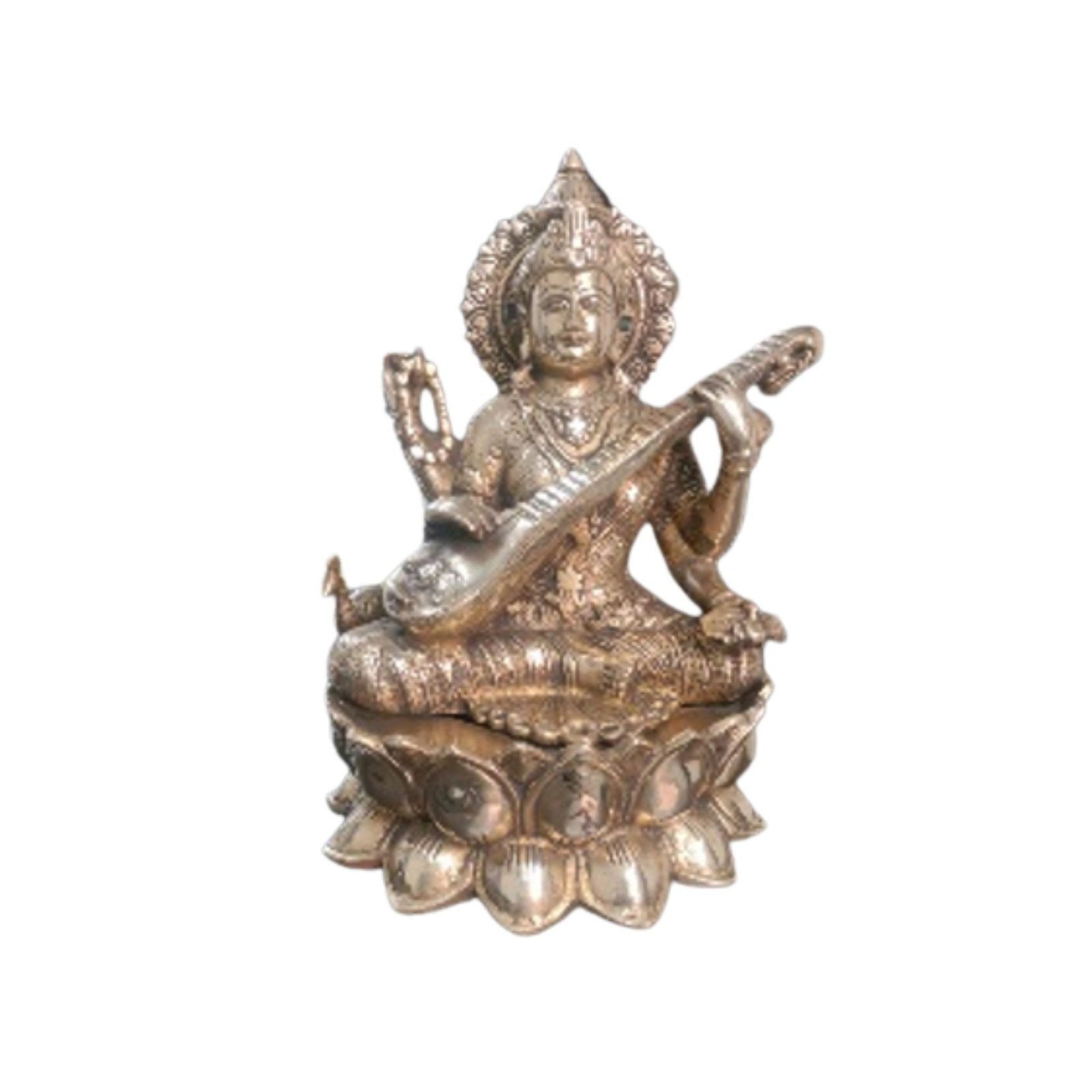 Brass Goddess Sarasvati 11 Inch BH10849 Brass Goddess Sarasvati 11 Inch BH10849