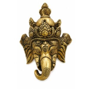 Brass Ganesha Wall Hanging 5 Inch BH10933