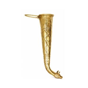 Brass Gaumukhi Shringi Pot 9.5 Inch BH11230