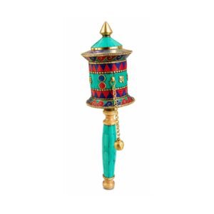 Brass Prayer Wheel 9.8 Inch BH11411