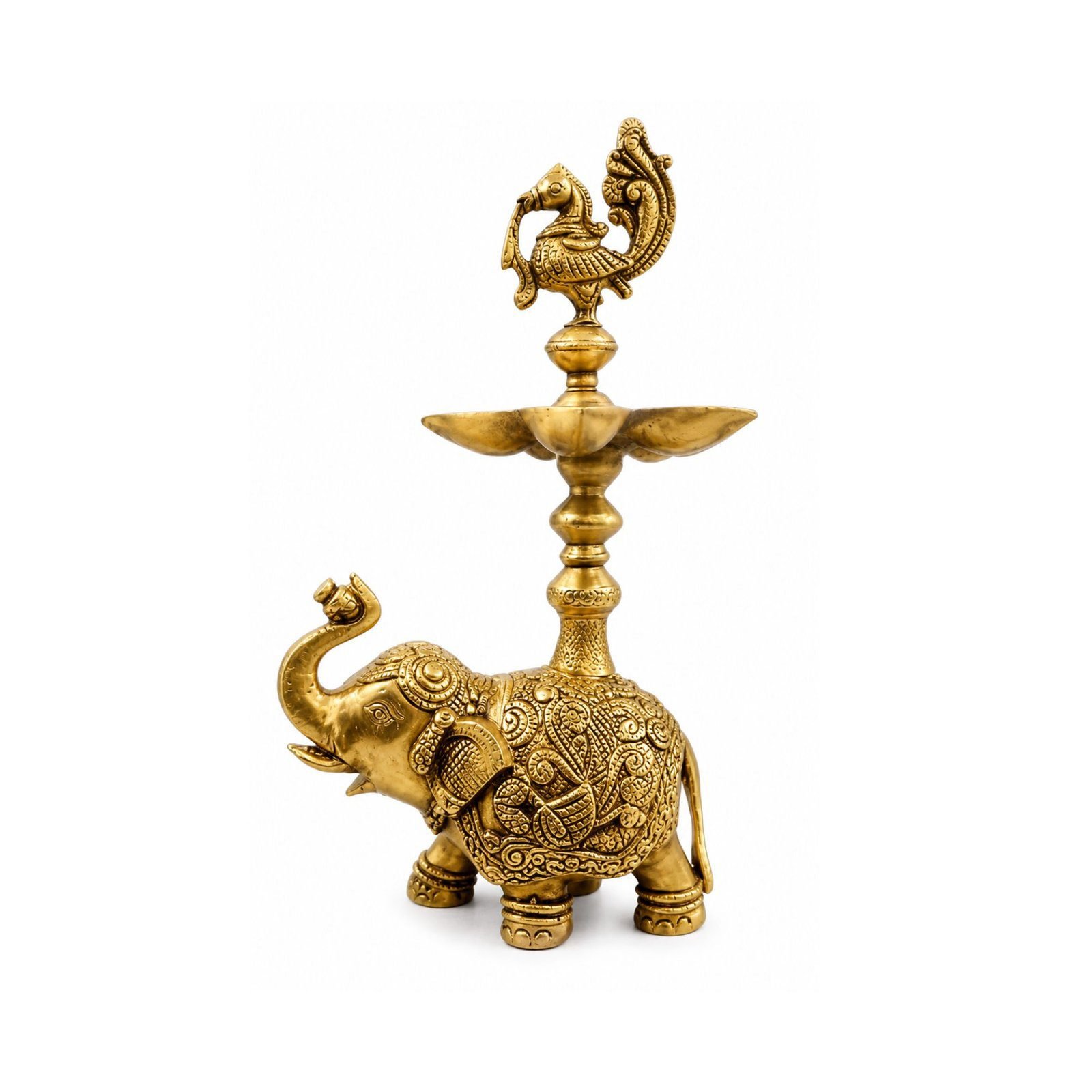 Brass Elephant Diya 10 Inch BH11535 Brass Elephant Diya 10 Inch BH11535