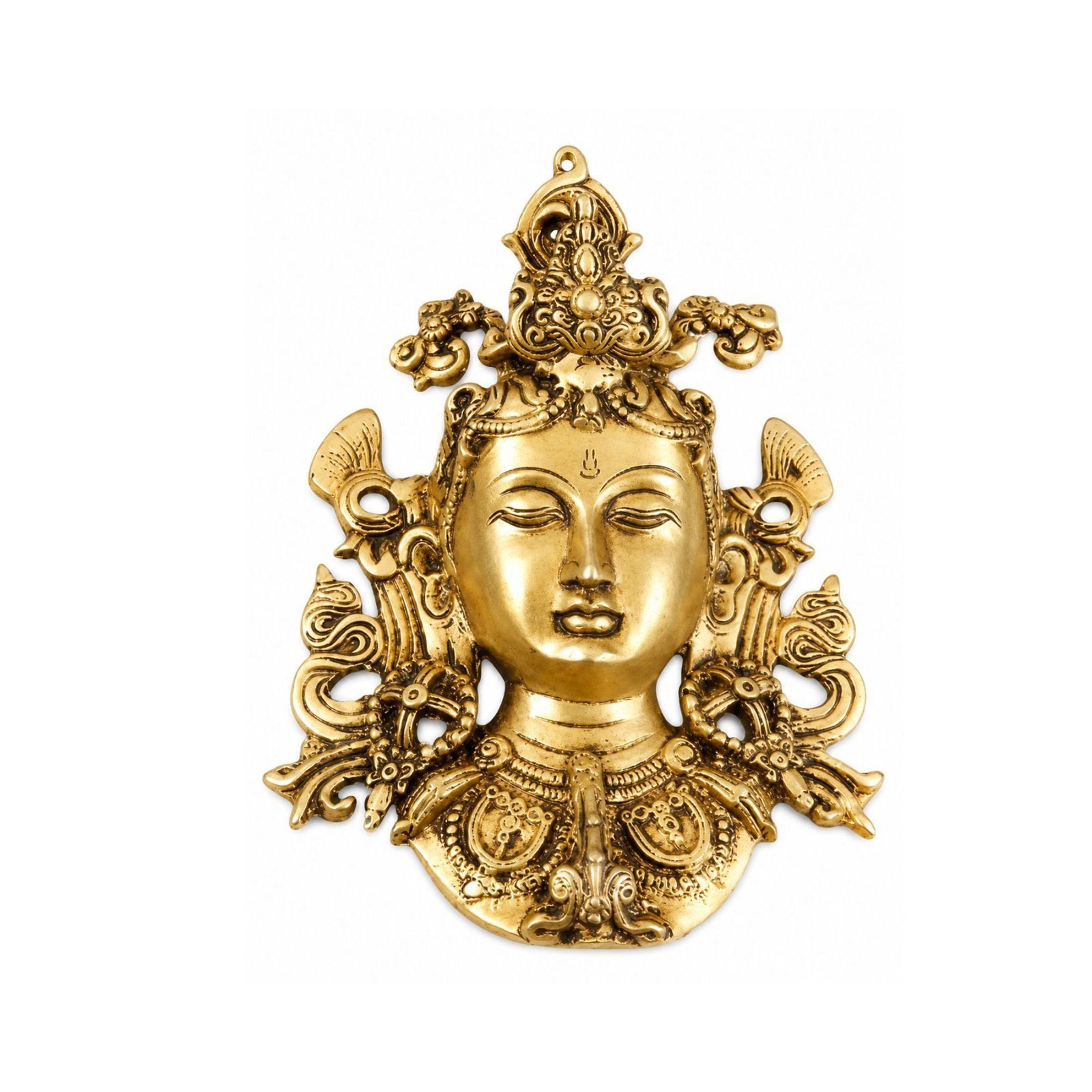 Brass Tara Devi Wall Hanging 7.8 Inch BH11542 Brass Tara Devi Wall Hanging 7.8 Inch BH11542
