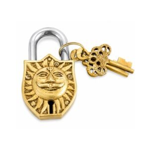 Brass Sun Door Lock With Key 3.5 Inch BH11546