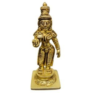 KALARAMBH Brass Riddhi Goddes Idol 3.8 Inch, 2 Pcs