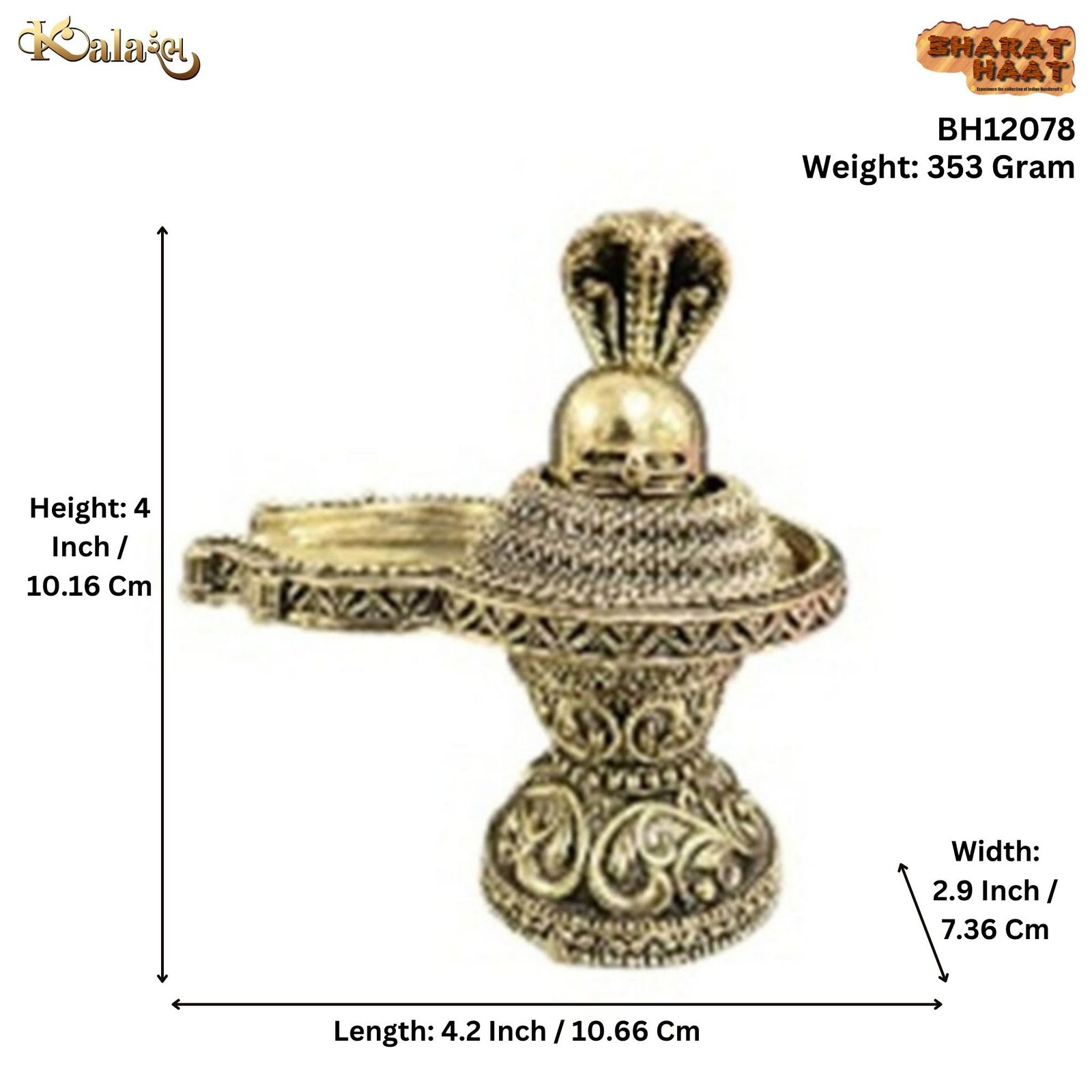 Brass Find Shivli Finishig 4 Inch BH12078 Brass Find Shivli Finishig 4 Inch BH12078
