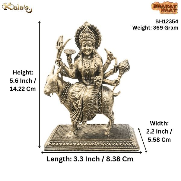 KALARAMBH Brass Meldi Maa 5.6 Inch, 1 Pcs KALARAMBH Brass Meldi Maa 5.6 Inch, 1 Pcs