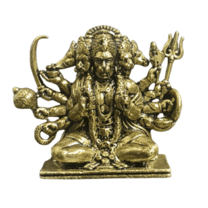 Brass Panchmukhi Hanuman Sitting 1 Inch BH12420