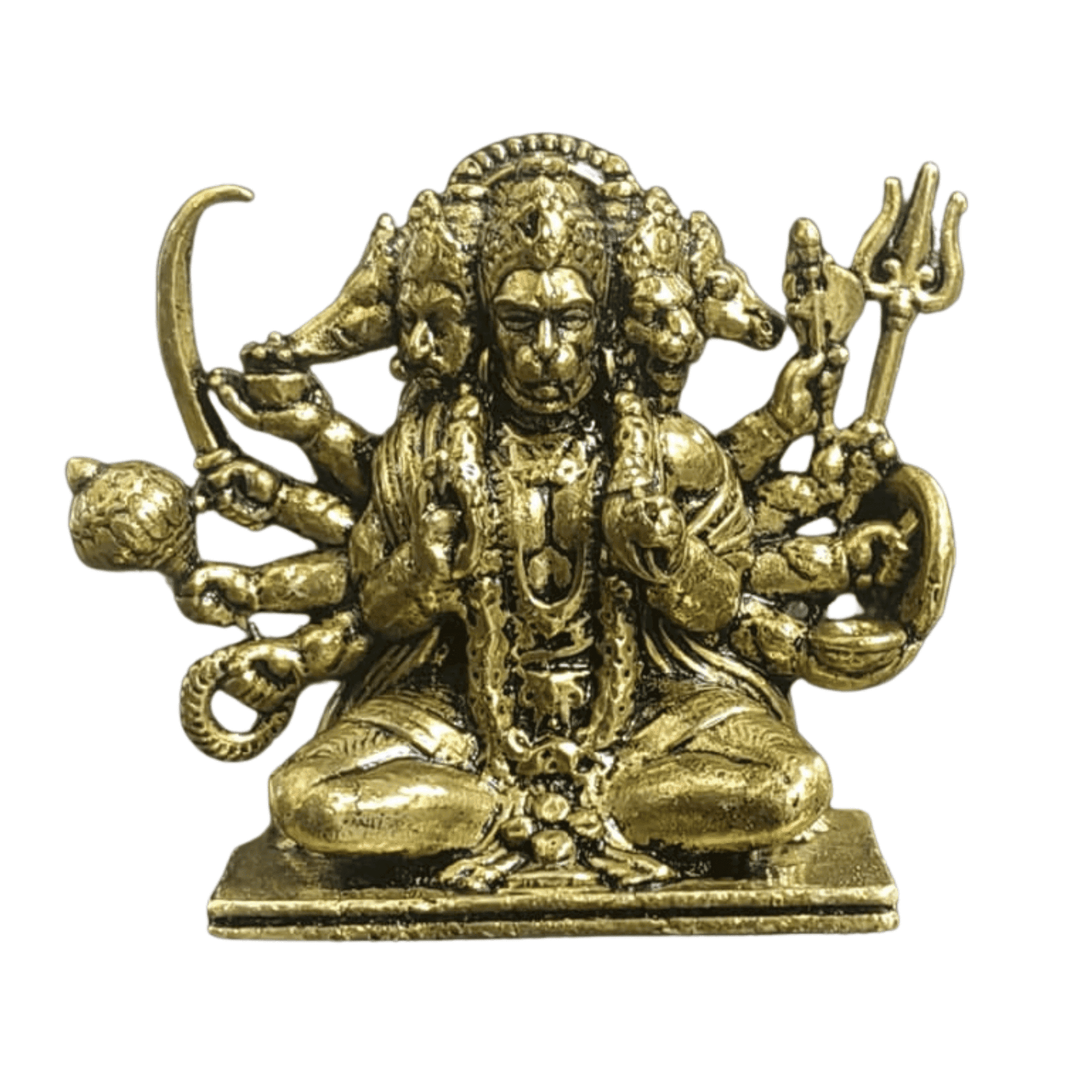 Brass Panchmukhi Hanuman Sitting 1 Inch BH12420 Brass Panchmukhi Hanuman Sitting 1 Inch BH12420