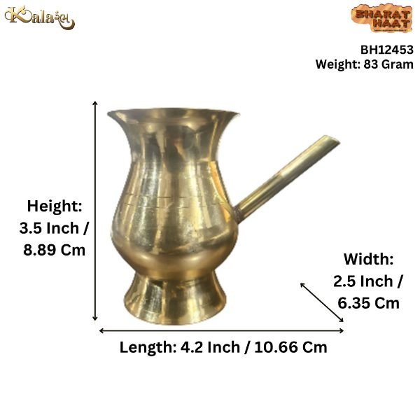 KALARAMBH Brass Abhishek Patr 3.5 Inch, 1 Pcs KALARAMBH Brass Abhishek Patr 3.5 Inch, 1 Pcs