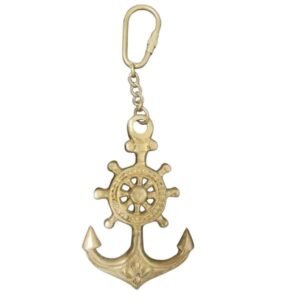 KALARAMBH Brass Anchor Keychain 6.2 Inch, Pcs