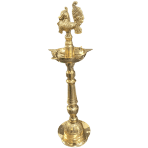 KALARAMBH Brass Pecock Divi Big 23 Inch, 1 Pcs