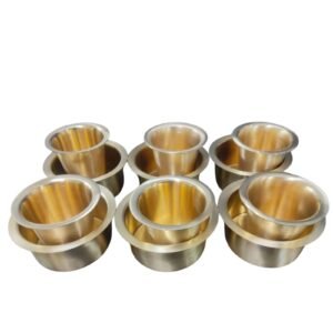 Brass Dabara Vatki-Glass Set-2 2.7 Inch BH14129