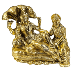KALARAMBH Brass Vishnu Laxmi 2.5 Inch, 1 Pcs